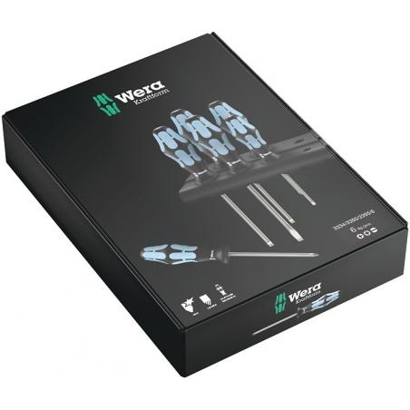 Wera 3334/3350/3355/6 Juego Destornillador plano