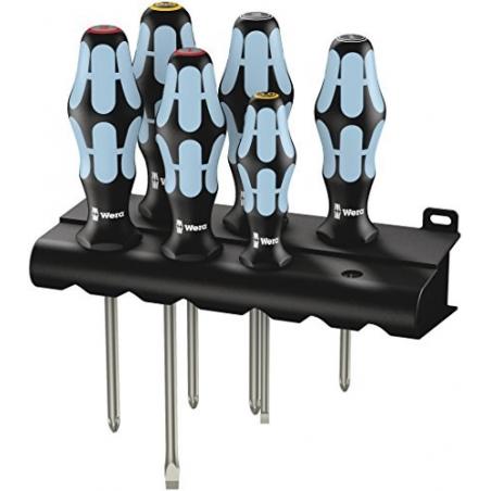 Wera 3334/3350/3355/6 Juego Destornillador plano