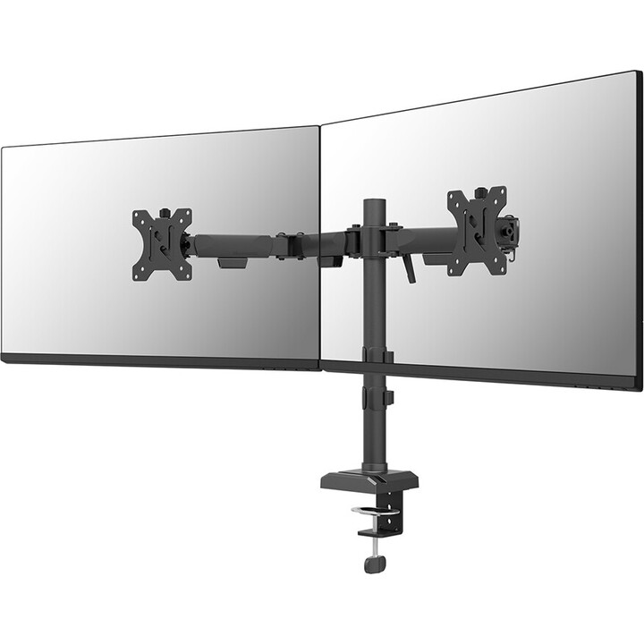 Neomounts NERO DS60-600BL2 Brazo de monitor doble 10-32" Quick-fix Tope-a-180° negro