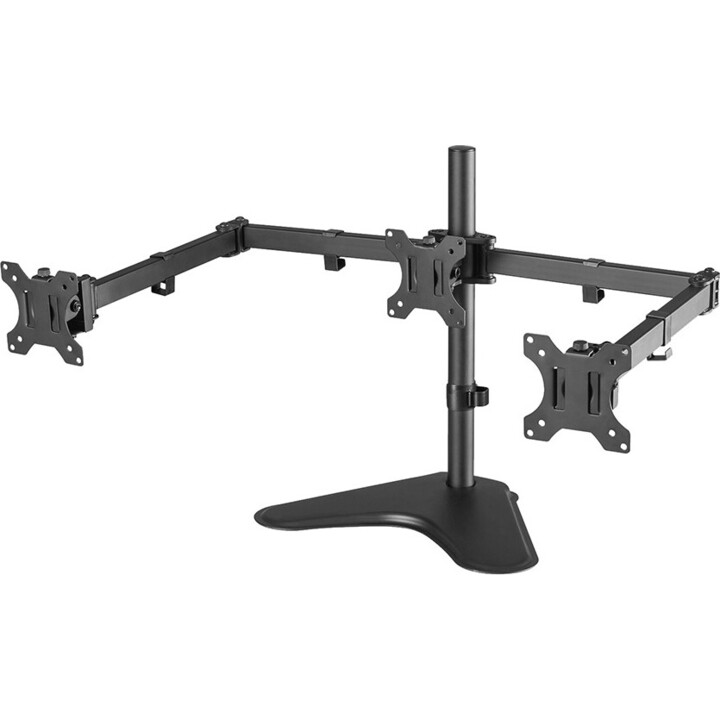 Neomounts FPMA -D550DD3Black Triple Monitor Stand - 13-27 polegadas - 0-6 kg/tela - preto