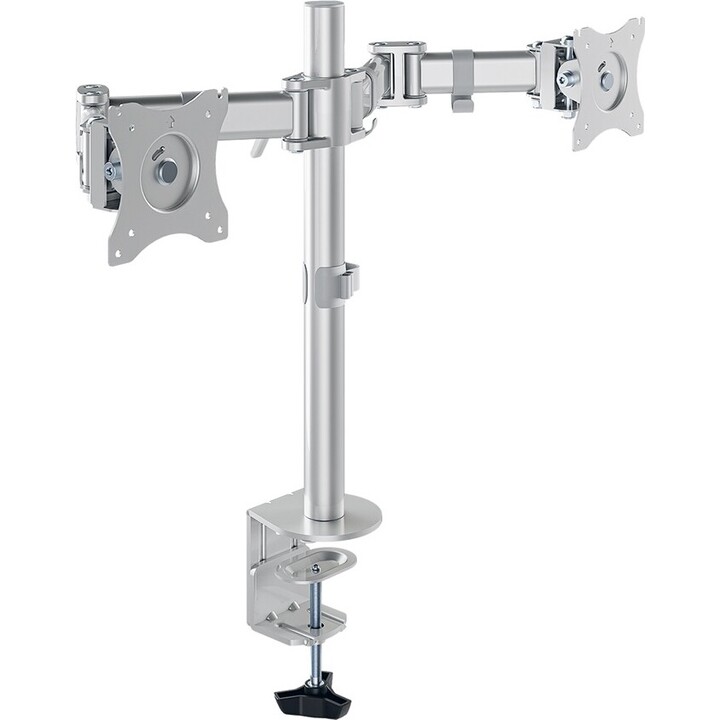 Neomounts nm -d135dsilver braço de monitor duplo - 10-27 polegadas - 0-8 kg/tela - prata