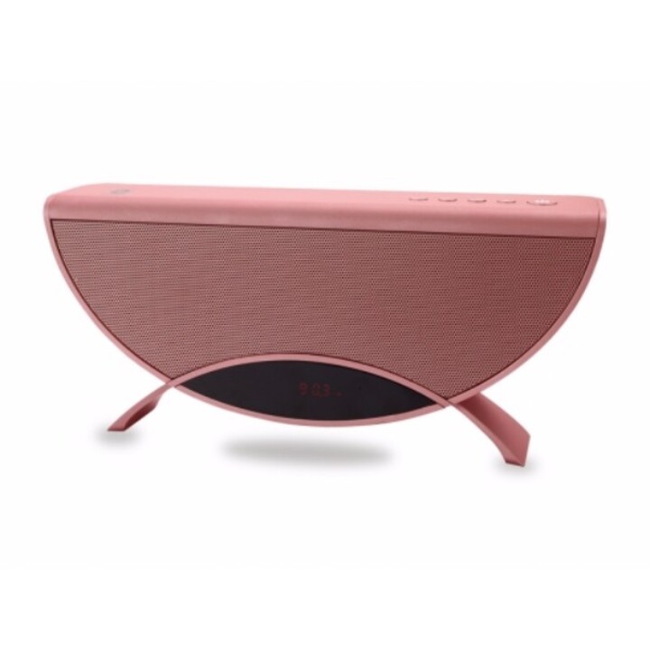 Conceptronic Apollyon portable Bluetooth speaker, red, plays MP3s from USB/microSD, FM radio