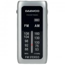 Daewo DW1129 Mini-Analogradio AM/FM, 3,5-mm-Klinkeneingang, batteriebetrieben, inkl. Kopfhörer