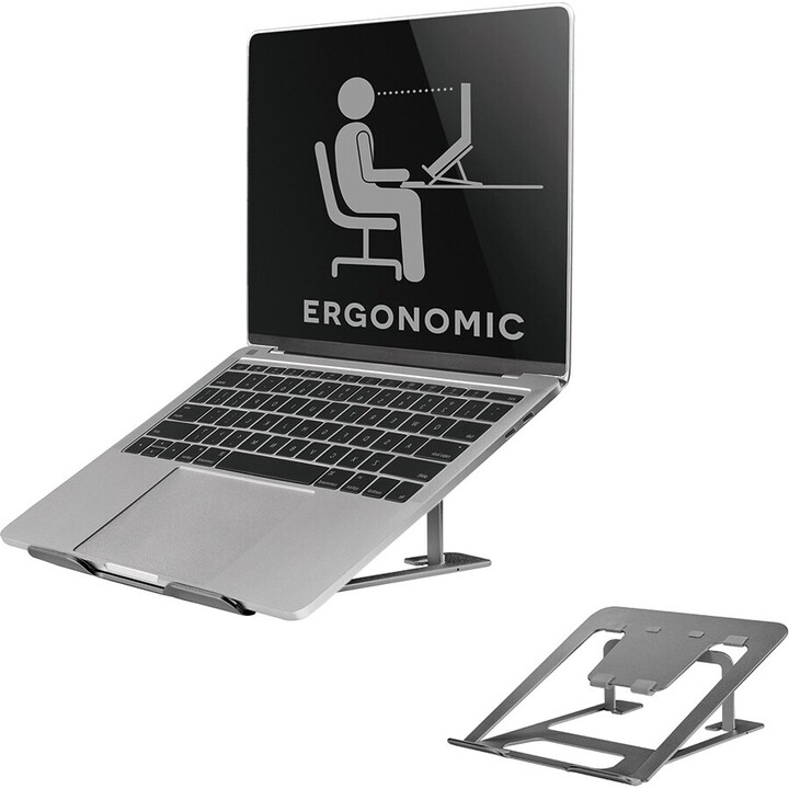 Neomounts NSLS085GREY Supporto per laptop 10-17" - pieghevole - compatto - universale