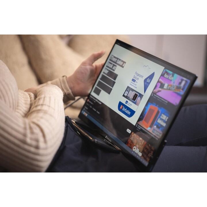 Verbatim PMT-15-4K 15.6 / 4K/ Black Portable Touch Monitor