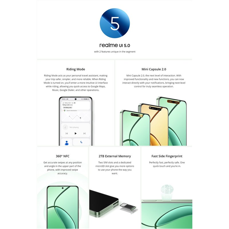 Realme 12X 5G 8GB/256GB Feather Green