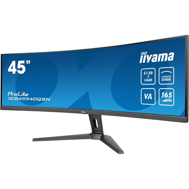 iiyama XCB4594DQSN-B1 Monitor 44,5 Zoll DQHD VA Panel, 5120 x 1440, 165 Hz, 450 cd/m², 0,8 ms MPRT, Lautsprecher