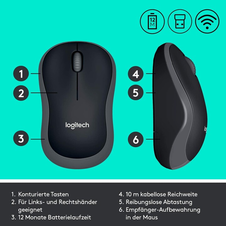 Keyboard & Mouse Logitech Wireless Combo MK270 (DE) (920-004511)