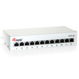 Patch panel de sobremesa cat 6 apantallado 12 puertos color blanco