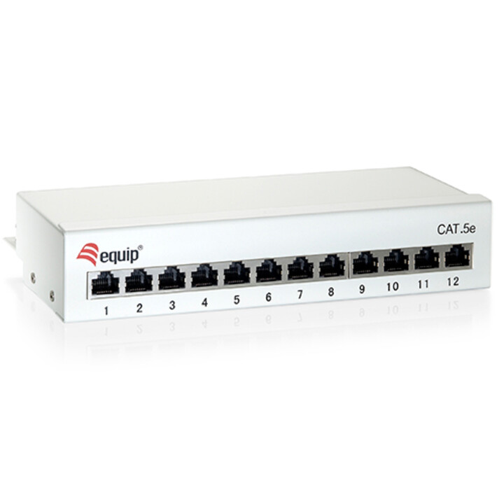 Patch panel de sobremesa cat 6 apantallado 12 puertos color blanco