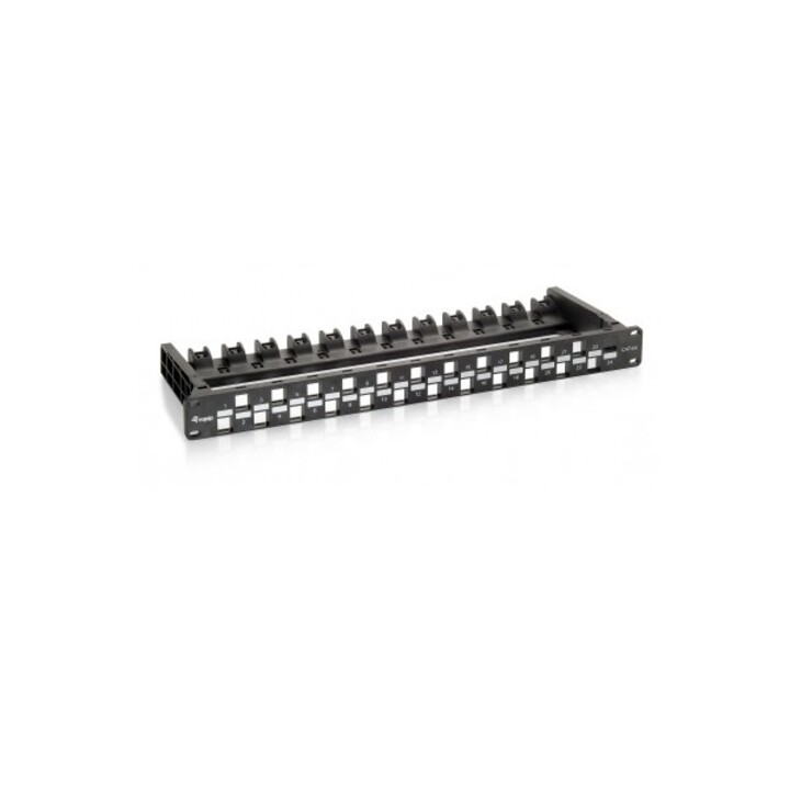 Patch panel vacio cat.6a 24 puertos keystone 1u