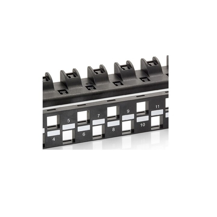 Patch panel vacio cat.6a 24 puertos keystone 1u