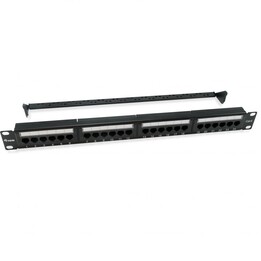 Panneau de brassage 24 ports UTP catégorie 6 1U couleur noir