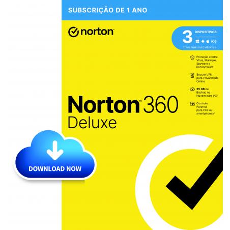 Norton 360 deluxe 25gb 1 user 3 device 1year Portuguese **l. electronics