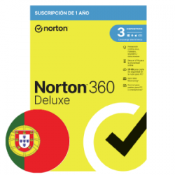 Norton 360 deluxe 25gb 1 usuário 3 dispositivos 1 ano caixa portuguesa