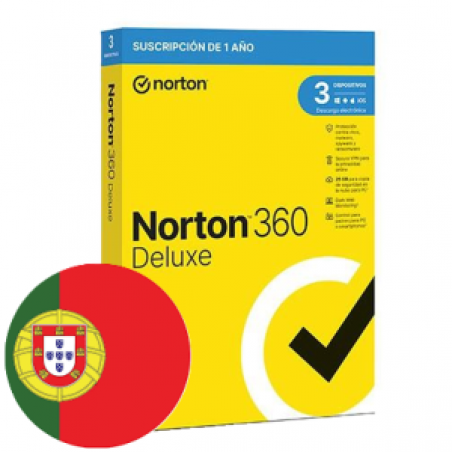 Norton 360 deluxe 25gb 1 user 3 device 1 year portuguese box