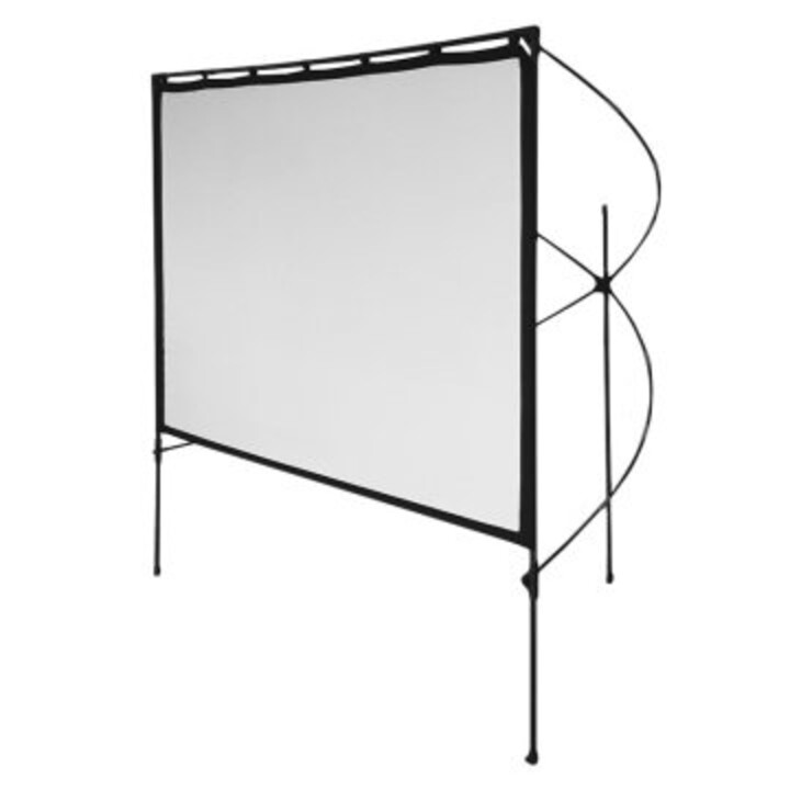 Tragbare Wandleinwand ca. 77" 183x102 cm faltbarer Rahmen doppelseitige Projektion Tragetasche