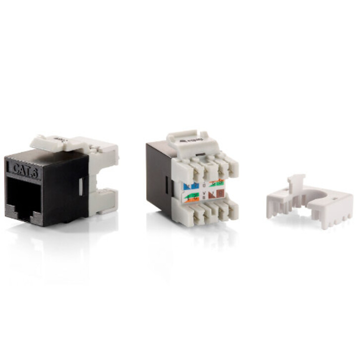 Kit de 8 connecteurs femelles Keystone RJ45 UTP Cat6 Slim Panel
