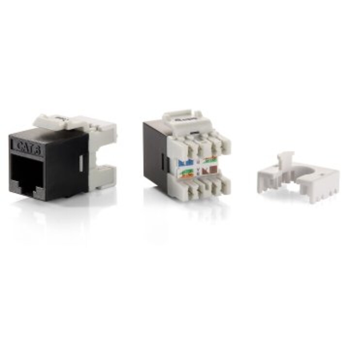 Kit de 8 connecteurs femelles Keystone RJ45 UTP Cat6 Slim Panel