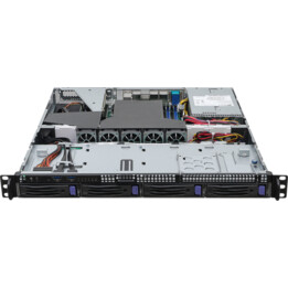 Plataforma ASRock Rack (1U) AMD Ryzen 7000 (4xLFF, 2xGbE, 2x10GbE, Red. PSU, IPMI