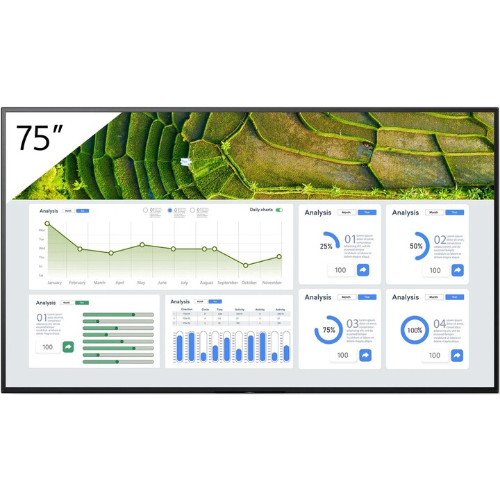 Sony Fw-75bz30l Écran de Signalisation Écran Plat pour Affichage Numérique 190,5 Cm (75") Lcd Wifi 440 Cd / M² 4k Ultra HD 