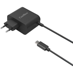 Cargador usb-c coolbox 65w gan black
