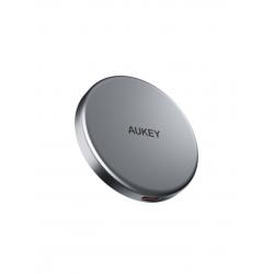 AUKEY MagFusion Aura Magnetic 15W Teléfono móvil Plata USB Cargador inalámbrico Carga rápida Interior