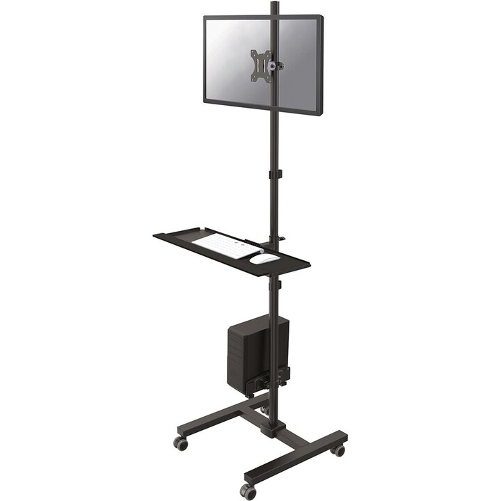 Neomounts FPMA-Mobile1700 Mobile Workstation, 10-32 pulgadas, máx. 8 kg, VESA 75x75-100x100, negro