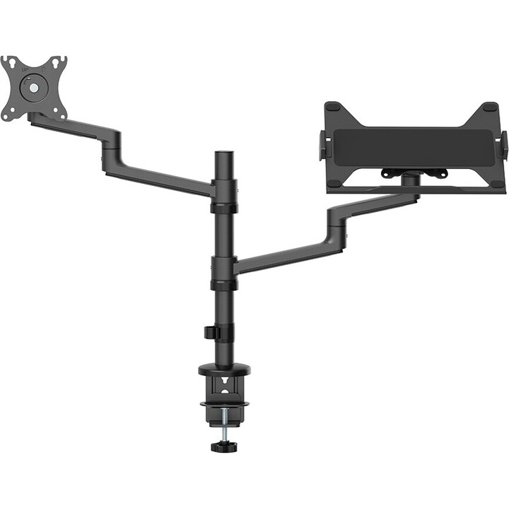 Neomounts NEXT Lite DS20-425BL2 Brazo para un monitor con soporte para portátil, 17-27 pulgadas, 0-8 kg, negro
