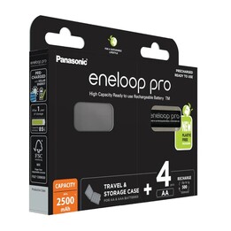 PANASONIC ENELOOP PRO AA 2500mAh 4 pezzi + scatola