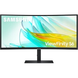 Samsung ViewFinity S6 S34C652UAU 34 Curved Ultra-Panoramic Professional Monitor/ UWQHD/ Multimedia/ Black