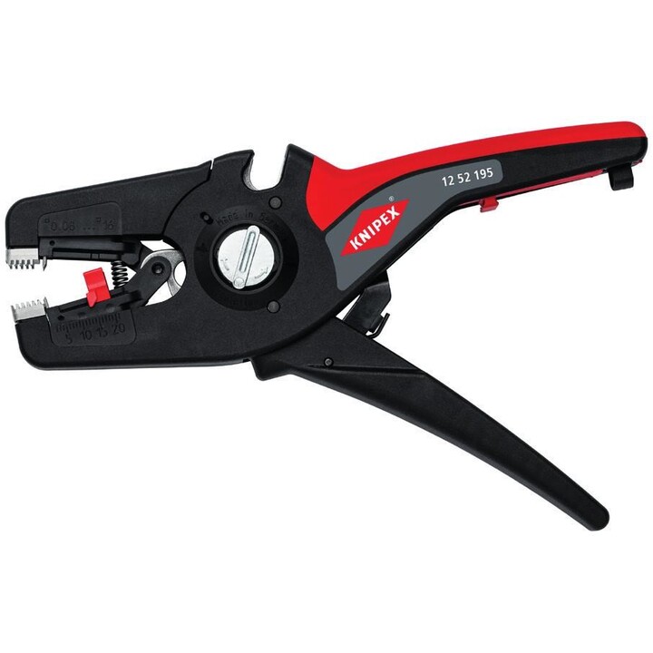 KNIPEX PreciStrip16 12 52 195, Automatic Insulation Stripper, 0.08-16mm², Black