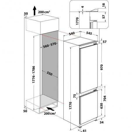Whirlpool frigorífico-congelador integrado - ART 6600 LH E