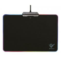 Tapis de souris de jeu LED RVB Phoenix Xpad, noir / USB / 10 modes d&#39;éclairage / rigide / PHFACTOR-XPAD