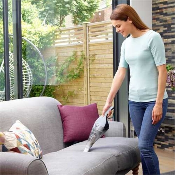 Aspirador de pó portátil Black & Decker NVC215W azul, cinza sem saco