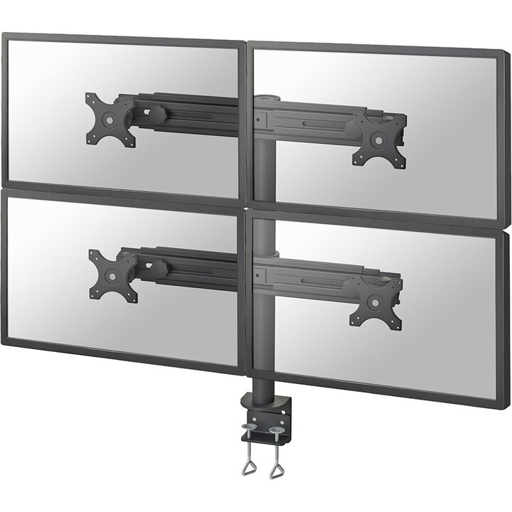 Neomounts FPMA-D700D4 Brazo de monitor para 4 pantallas, 19-30 pulgadas, 0-8 kg/pantalla, negro