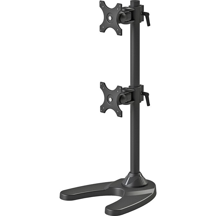 Neomounts FPMA-D700DDV Soporte para dos monitores, 10-27 pulgadas, 0-6 kg/pantalla, instalación vertical, negro