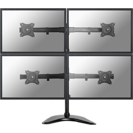 Neomounts NM-D335D4Black Monitor-Ständer für 4 Bildschirme, 10-27 Zoll, 0-8 kg/Bildschirm, schwarz