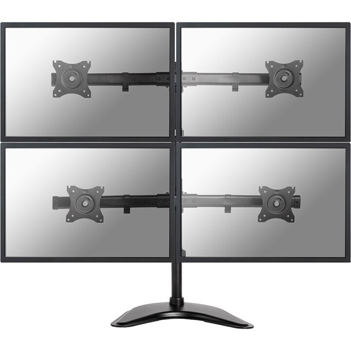Neomounts NM-D335D4BLACK Soporte de monitor para 4 pantallas, 10-27 pulgadas, 0-8 kg/pantalla, negro