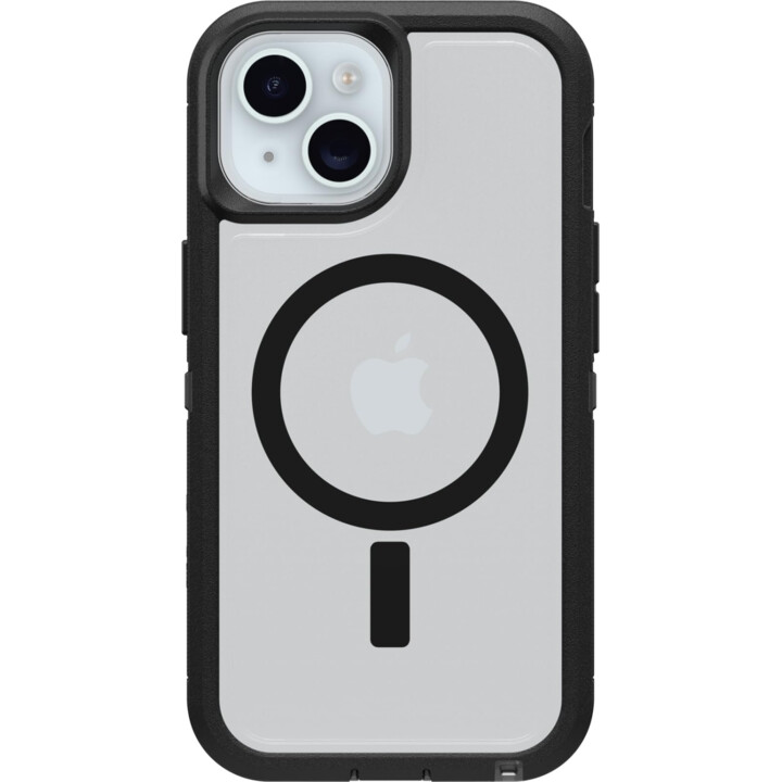 OtterBox React MagSafe Apple iPhone 16e/15/14/13 Nero Cristallo - trasparente/nero