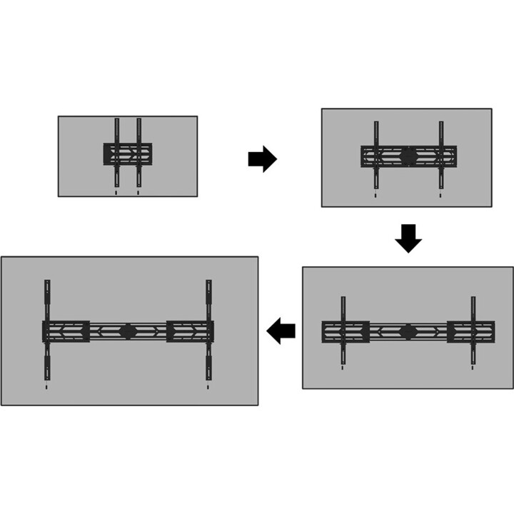Neomounts Select WL30S-950BL19 fixed wall mount (for a display 55-110 inches 140-279 cm, max. 160 KG, fine adjustment)