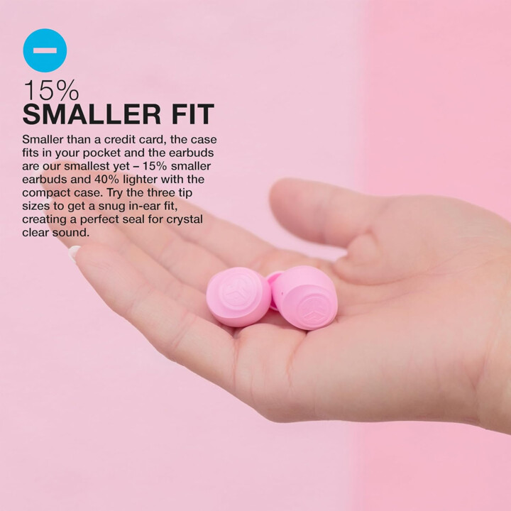 JLAB GO Air Pop - Aurices Bluetooth inalámbricos y estuche de carga, rosa