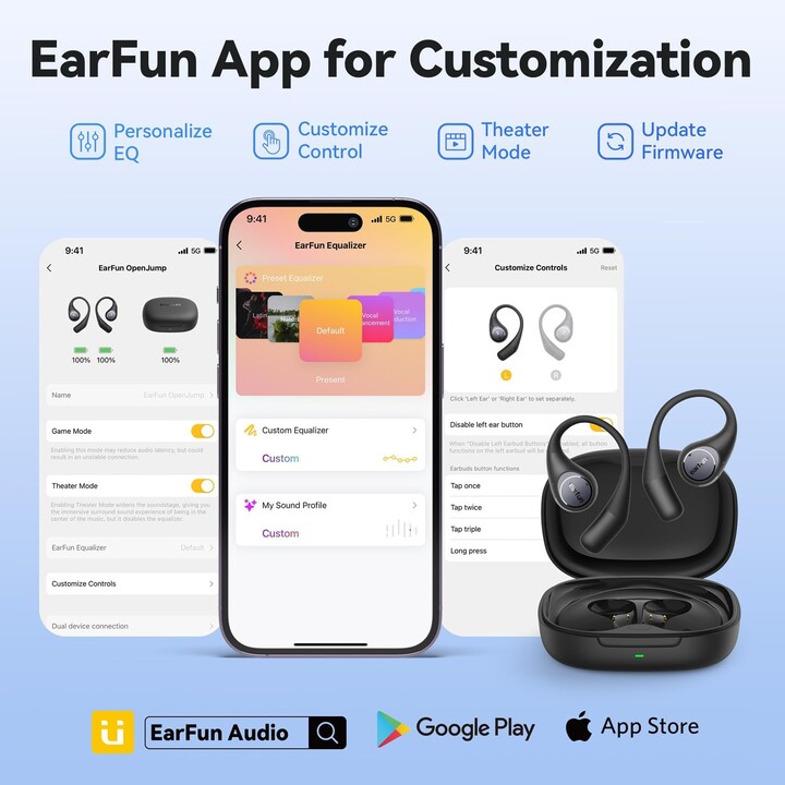 Earfun OpenJump TWS Nero - Cuffie Bluetooth