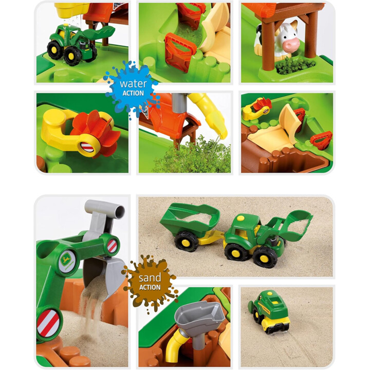 Theo Klein 3948 Mesa de juego de arena y agua de la granja John Deere