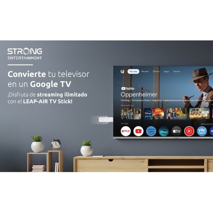 Adattatore USB per Smart Tv Strong Leap Air 4k Ultra Hd Android Bianco