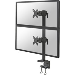 Neomounts FPMA-D960DVBLACKPLUS Double moniteur de moniteur, 17-49 pouces, 0-15 kg / écran (incurvé 13 kg / écran), noir