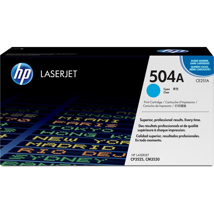 Toner d’origine HP ce251a cyan 504a 7 000 pages