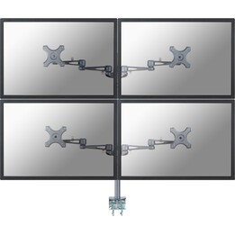 Neomounts FPMA-D935D4 BRAUSE DE MONITEUR POUR 4 écrans, 10-27 pouces, 0-6 kg / écran, argent
