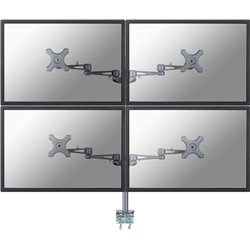 Neomounts FPMA-D935D4 BRAUSE DE MONITEUR POUR 4 écrans, 10-27 pouces, 0-6 kg / écran, argent