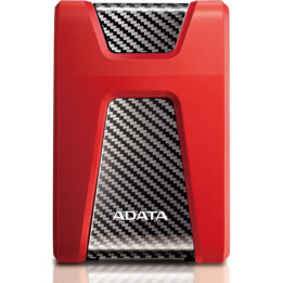 ADATA HD650 2TB USB 3.1 Shockproof External Hard Drive, Red